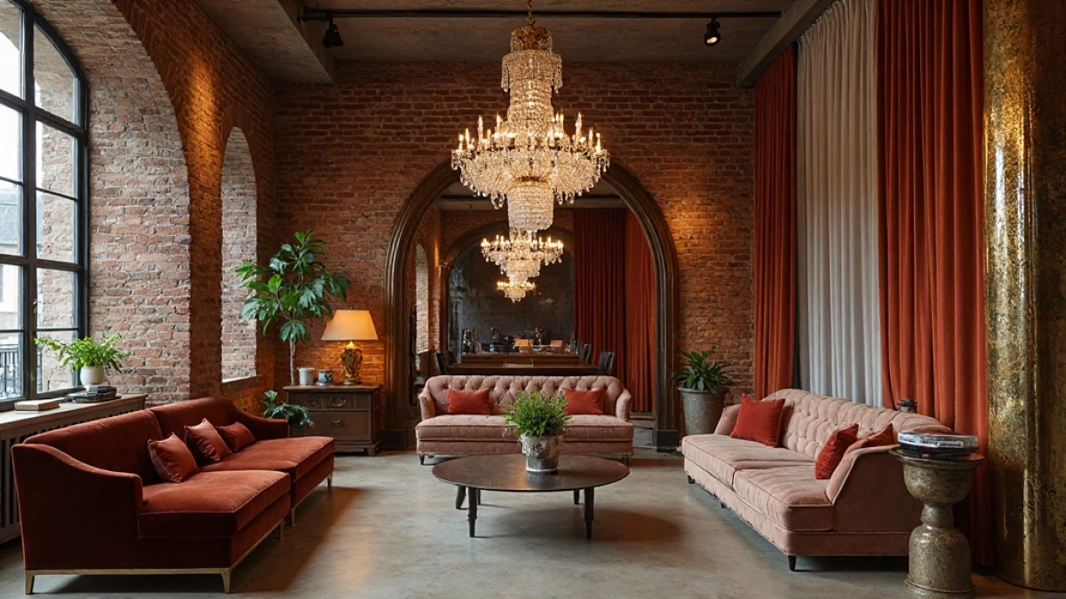 Styl glamour z industrialnym